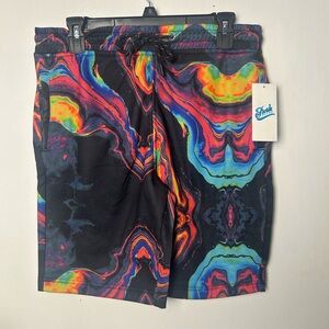 Black and Multicolor Athletic Men's Shorts